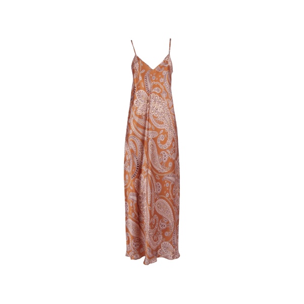 paisley-pattern silk maxi dress