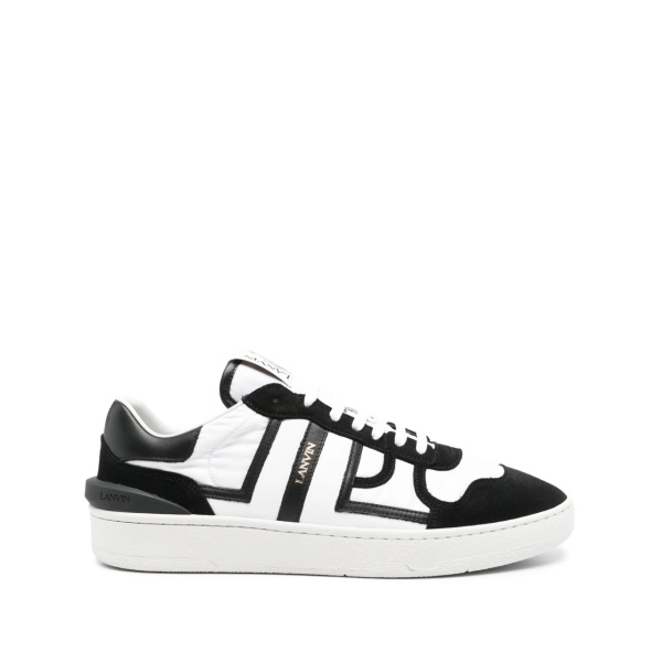panelled lace-up sneakers