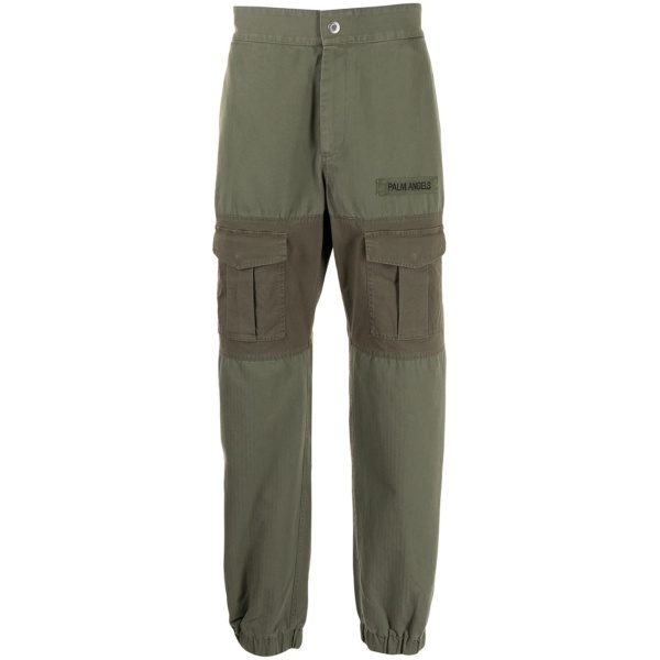 panelled multi-pocket cargo trousers