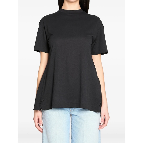 paper effect open back t-shirt
