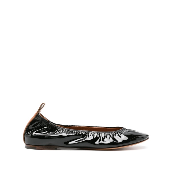 patent leather ballerina shoes