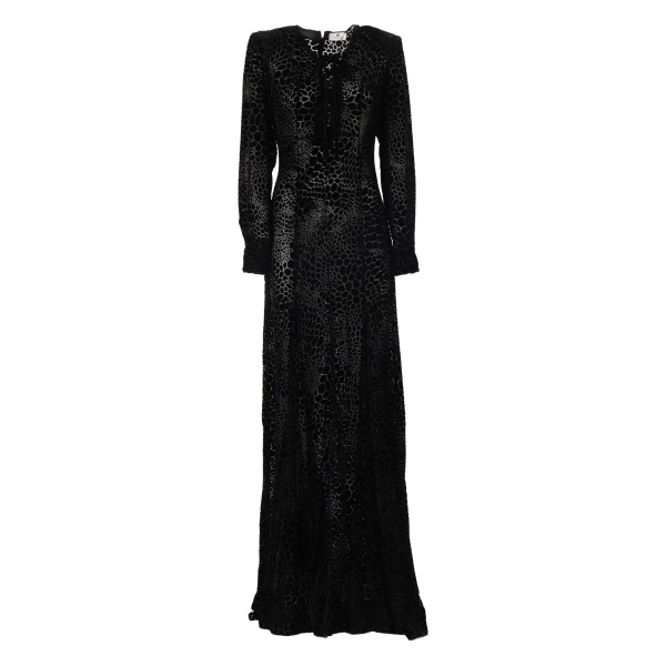 patterned long-sleeve dress
