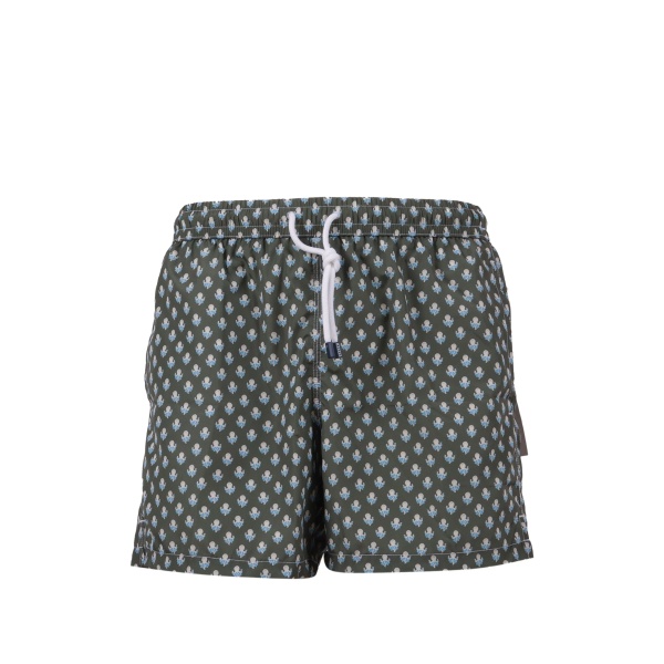 patterned swim trousers