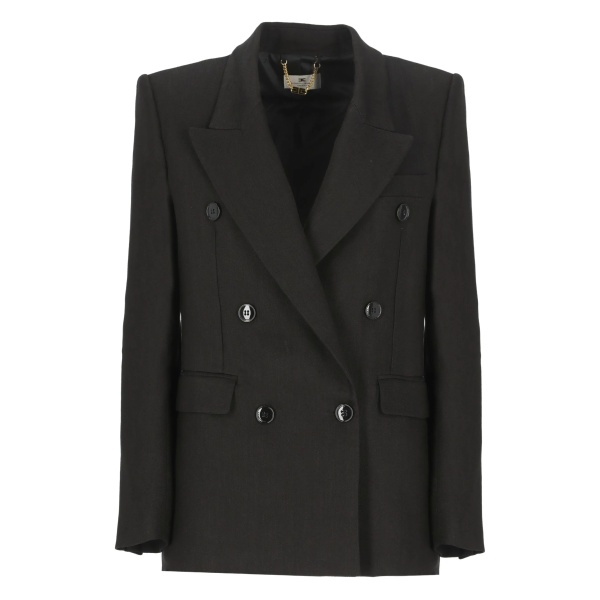 peak-lapel double-breasted blazer