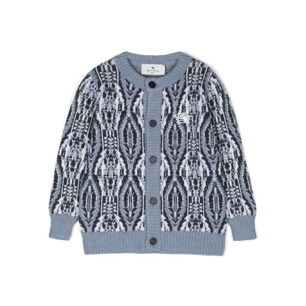 Pegaso-embroidered cardigan
