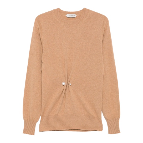 pin-embellishment cashmere sweater