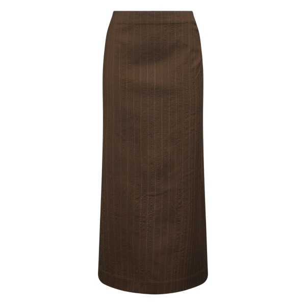 pinstripe button skirt