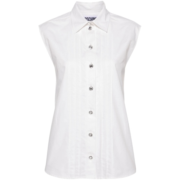 pintuck-detailing sleeveless shirt