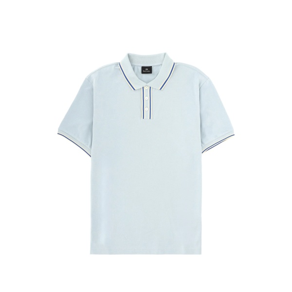 piped-trim polo shirt