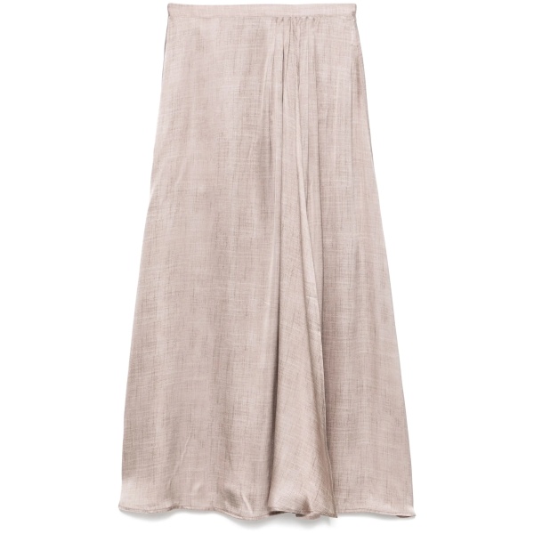 pleat-detail midi skirt