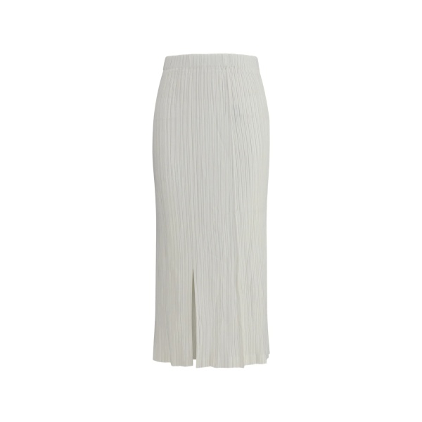 pleated midi skirt
