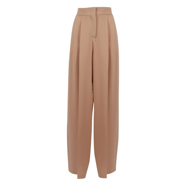 pleated wide-leg trousers