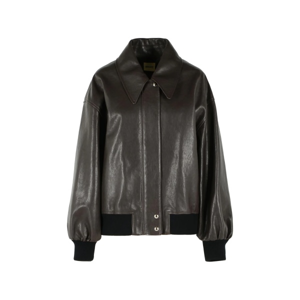 pointed collar sheepskin jacket
