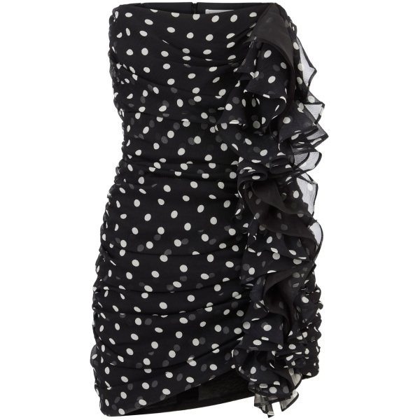 polka-dot mini dress
