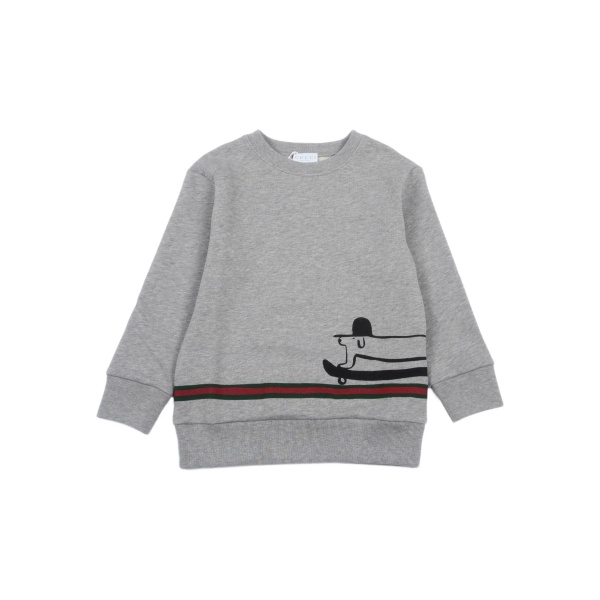 print-detail cotton sweatshirt
