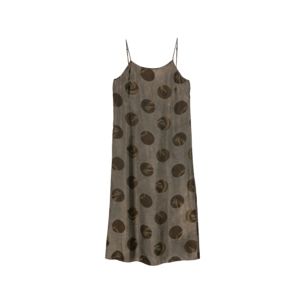 printed slip midi dress