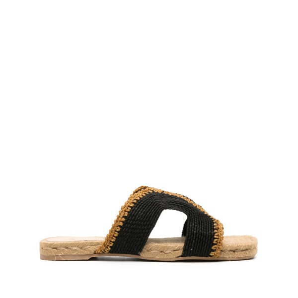 Pura lurex flat sandals