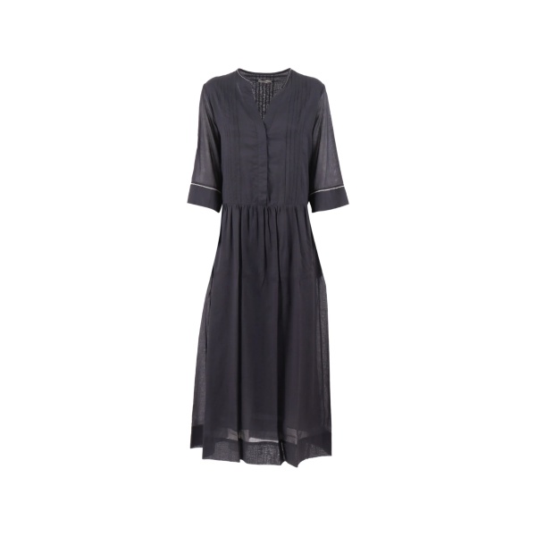 quarter-sleeve midi dress