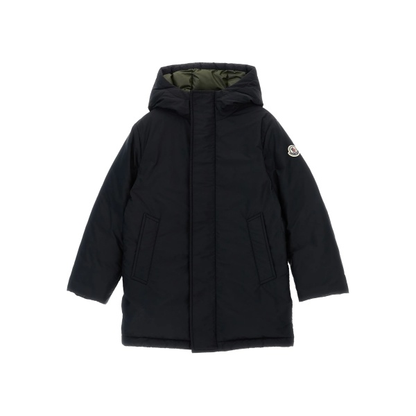 quilted hooded down jacket