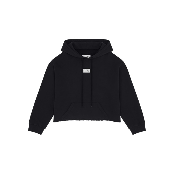 raw-hem hoodie