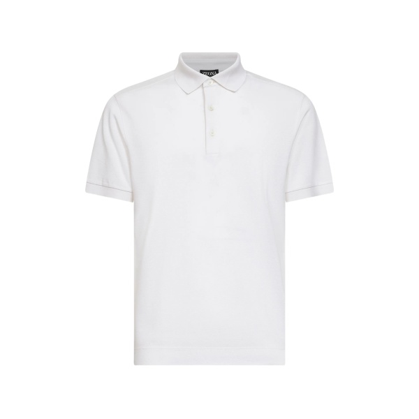 ribbed collar polo shirt