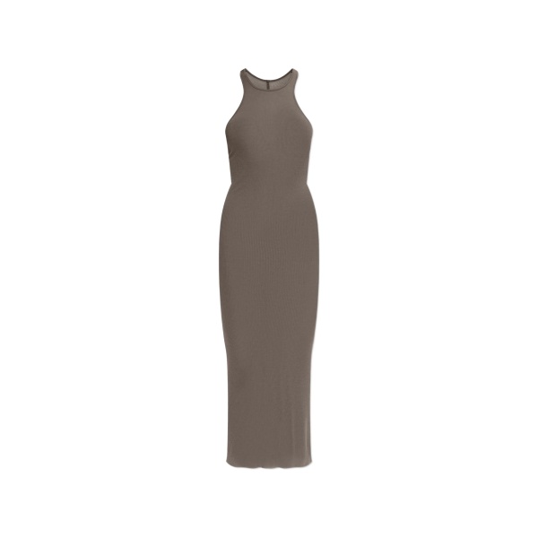 ribbed-knit racerback midi dress