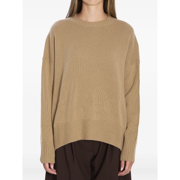 ribbed side-slits cashmere sweater