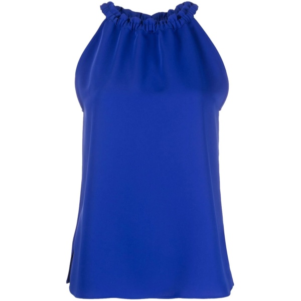 ruched sleeveless blouse