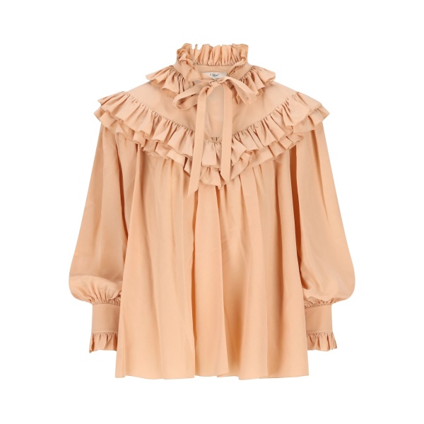 ruffled blouse