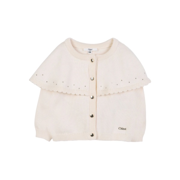 ruffled cardigan