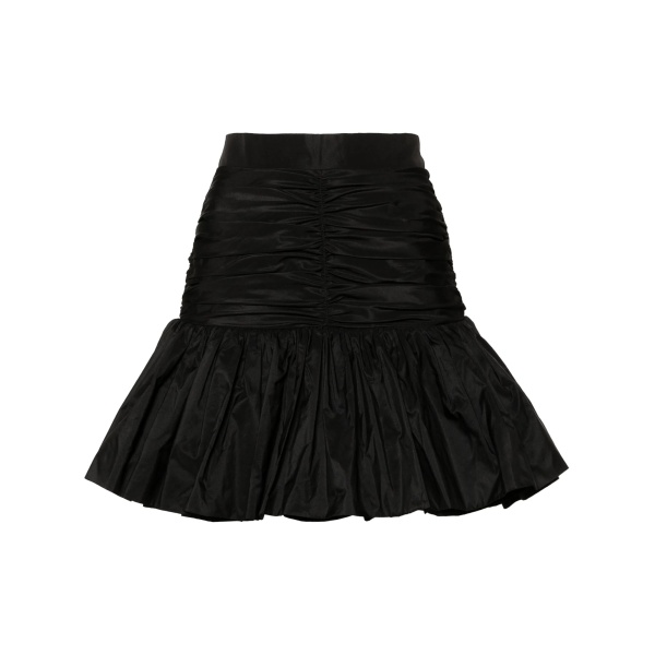 ruffled faille miniskirt