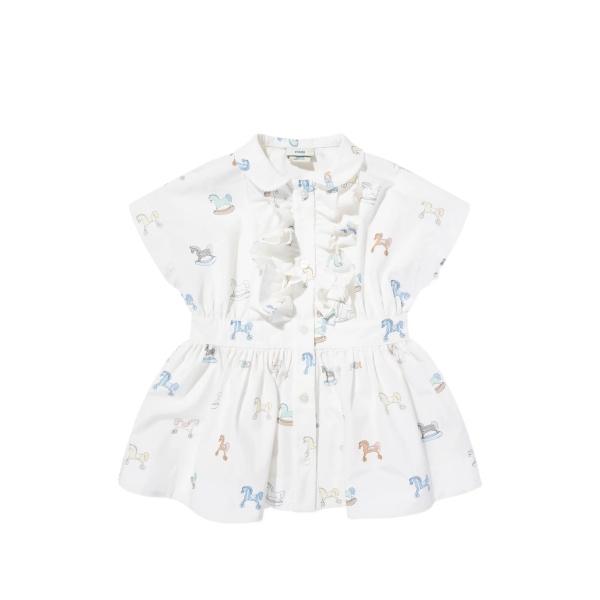 ruffled pattern dress