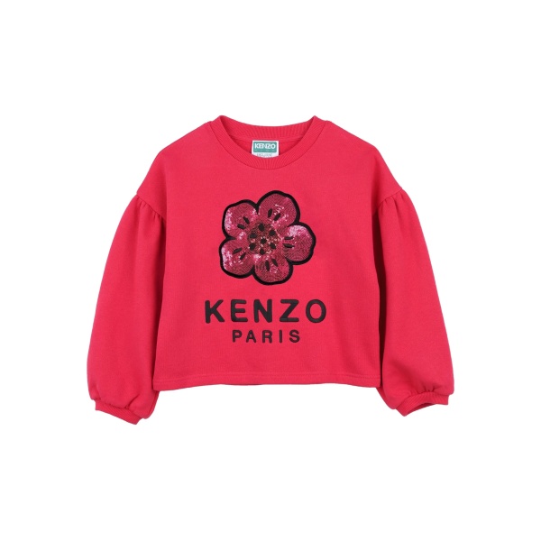 sequin-embellished flower-motif sweatshirt