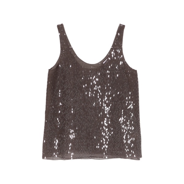 sequin-embellished top