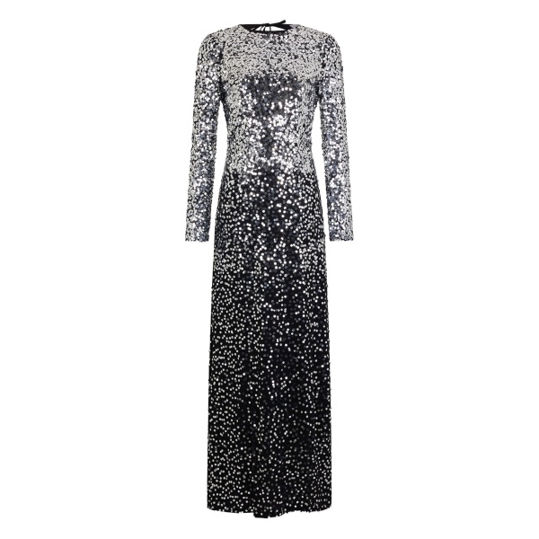 sequin ombre-effect long dress