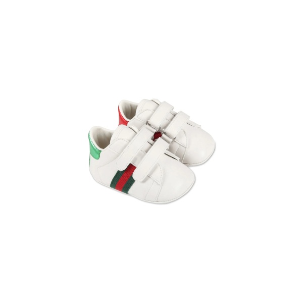 signature side-stripe leather pre-walkers