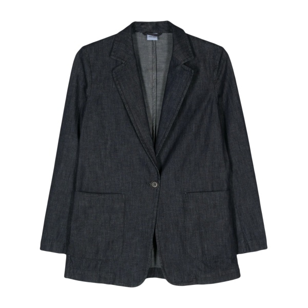 single-breasted denim blazer