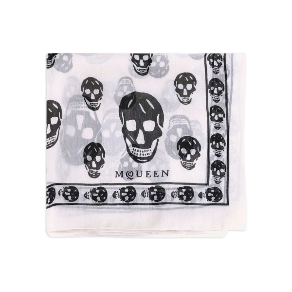 skull-print silk scarf