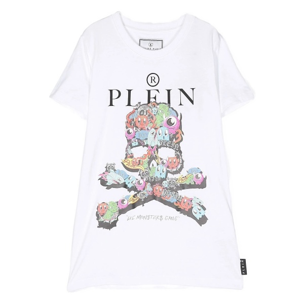 skull-print T-shirt
