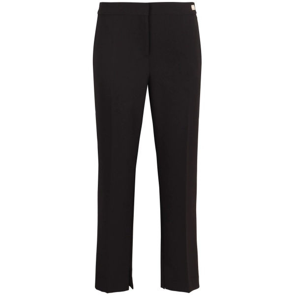 slits crepe trousers