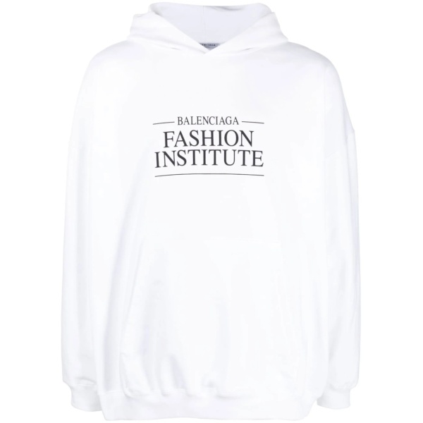slogan-print hoodie