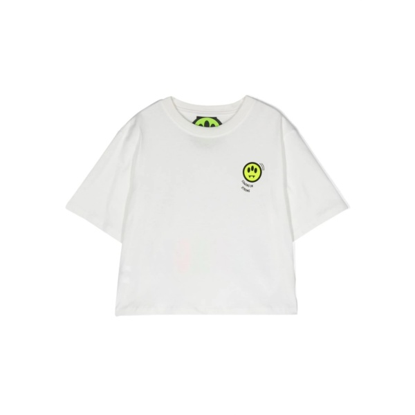 smiley face-print T-shirt