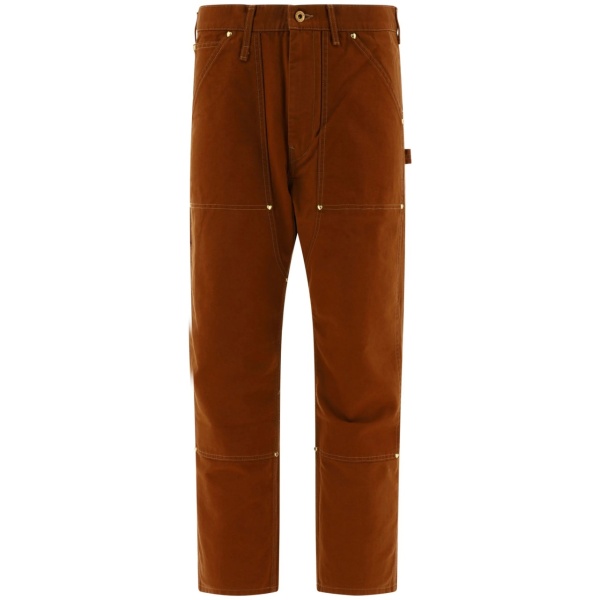 straight-leg gold-toned hardware trousers
