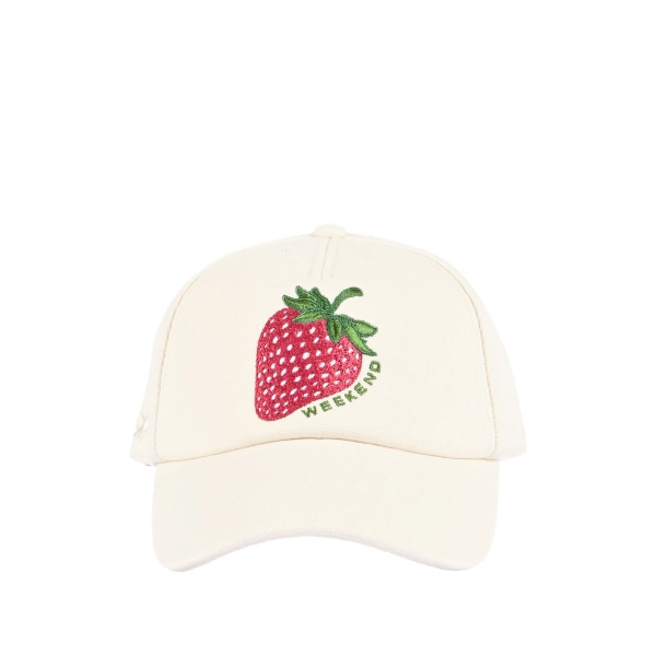strawberry embroidered hat