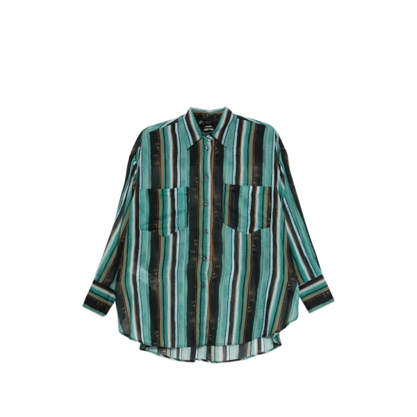 striped chest-pocket shirt