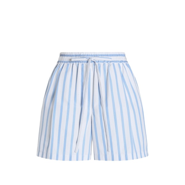 striped drawstring-fastening shorts