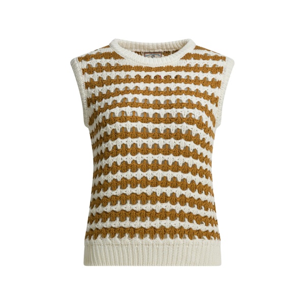 striped knitted vest