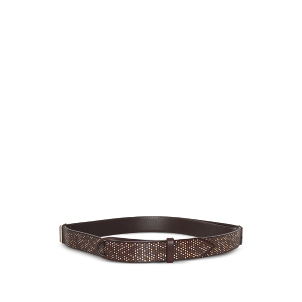 stud-embellished leather belt