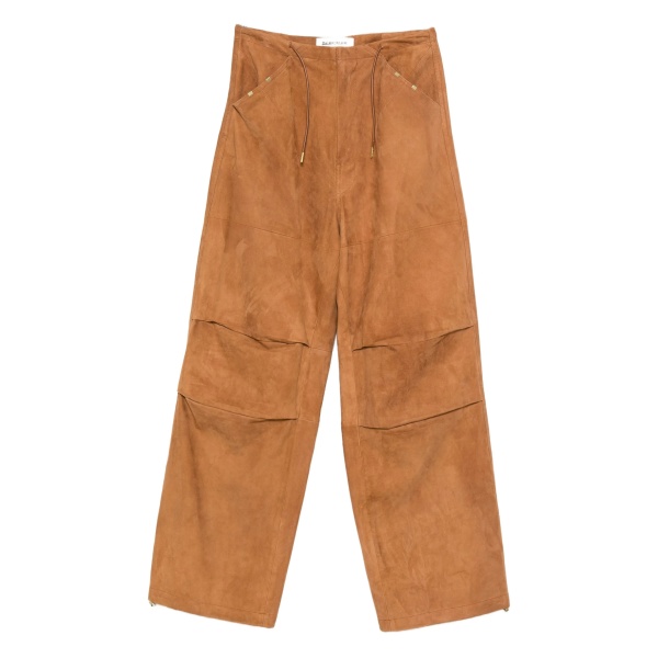 suede palazzo trousers