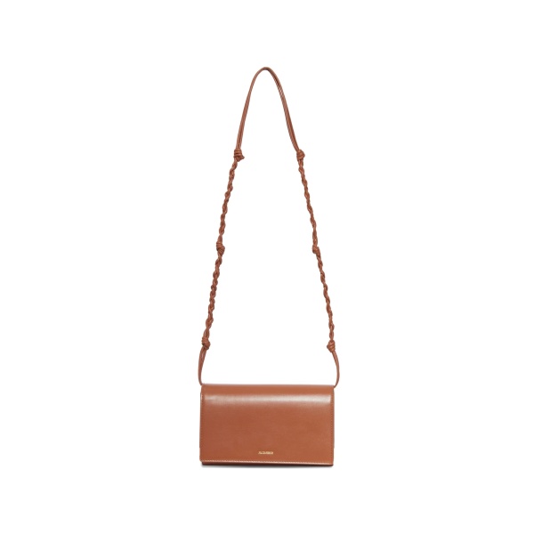 Tangle braided leather crossbody bag